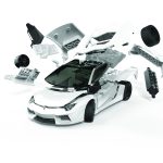 J6019 Lambourghini Aventador White EXPLODED