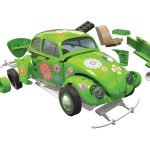 J6031 Flower Power VW Beetle RENDER EXPLODED