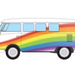 Cc02739 Vw Campervan Pride Rainbows Artwork